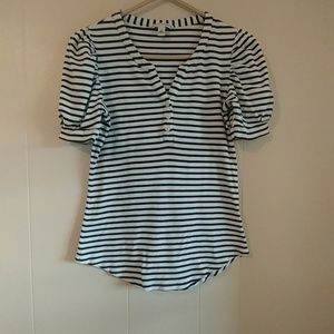 Banana Republic Striped Cotton Top Womens Size S